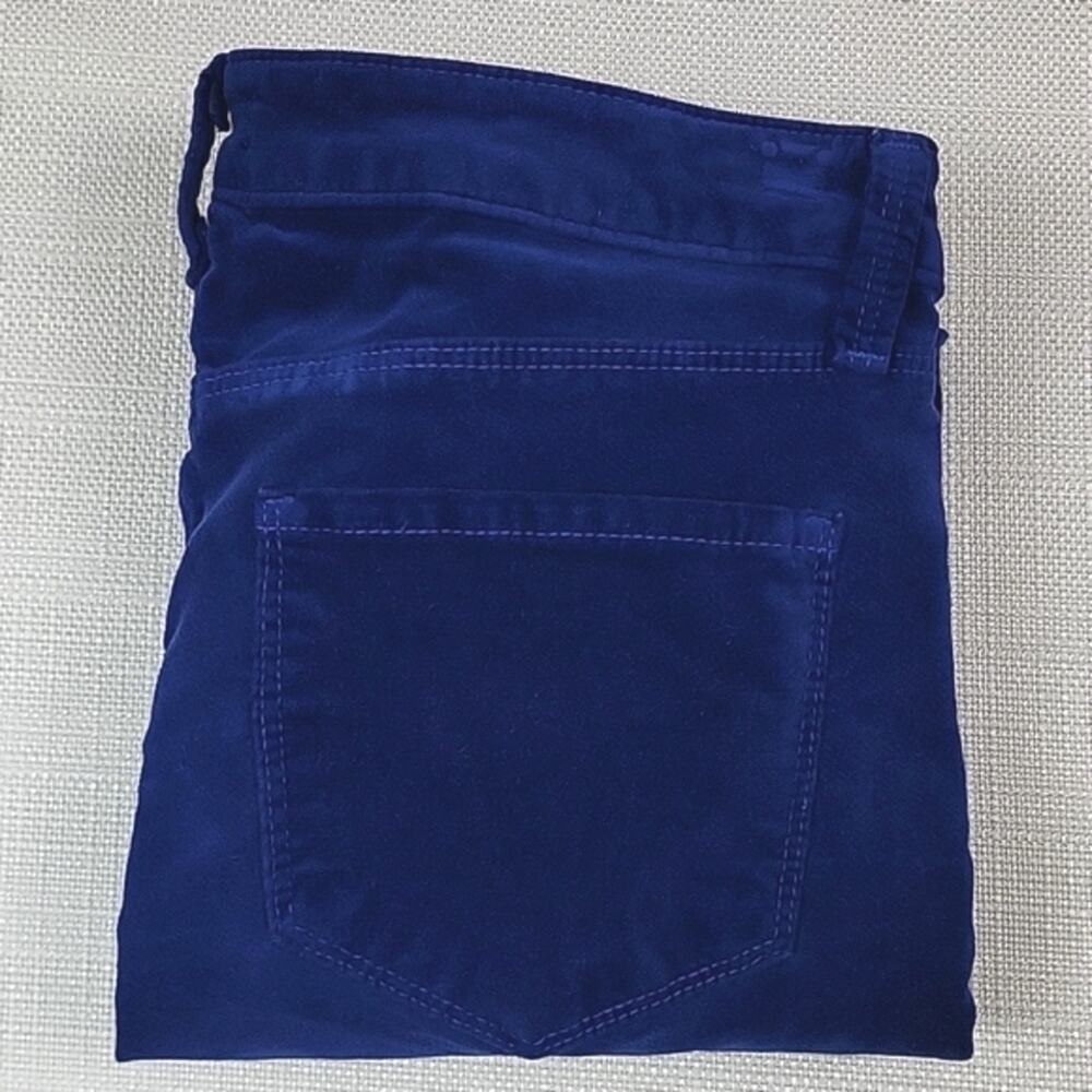 L'agence Women's Margo Velvet Cropped Skinny Pants Royal Blue 26